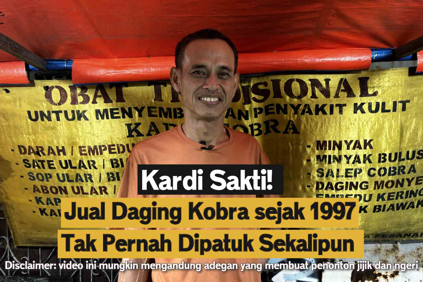 Kardi Sakti Jual Daging Kobra sejak 1997 Tak Pernah Dipatuk Sekalipun