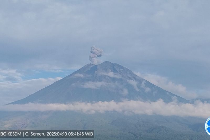 Gunung Semeru 5 Kali Erupsi, Tinggi Letusan hingga 800 Meter