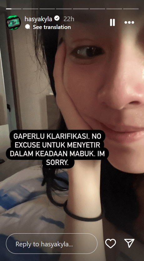 Tangkap layar akun Instagram @hasyakyla