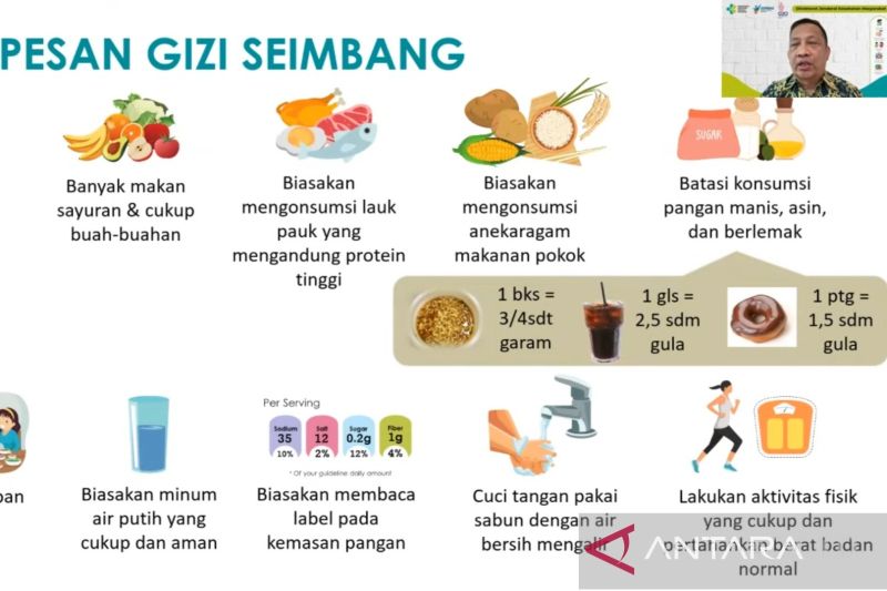 Infografis gizi seimbang. (Antara)