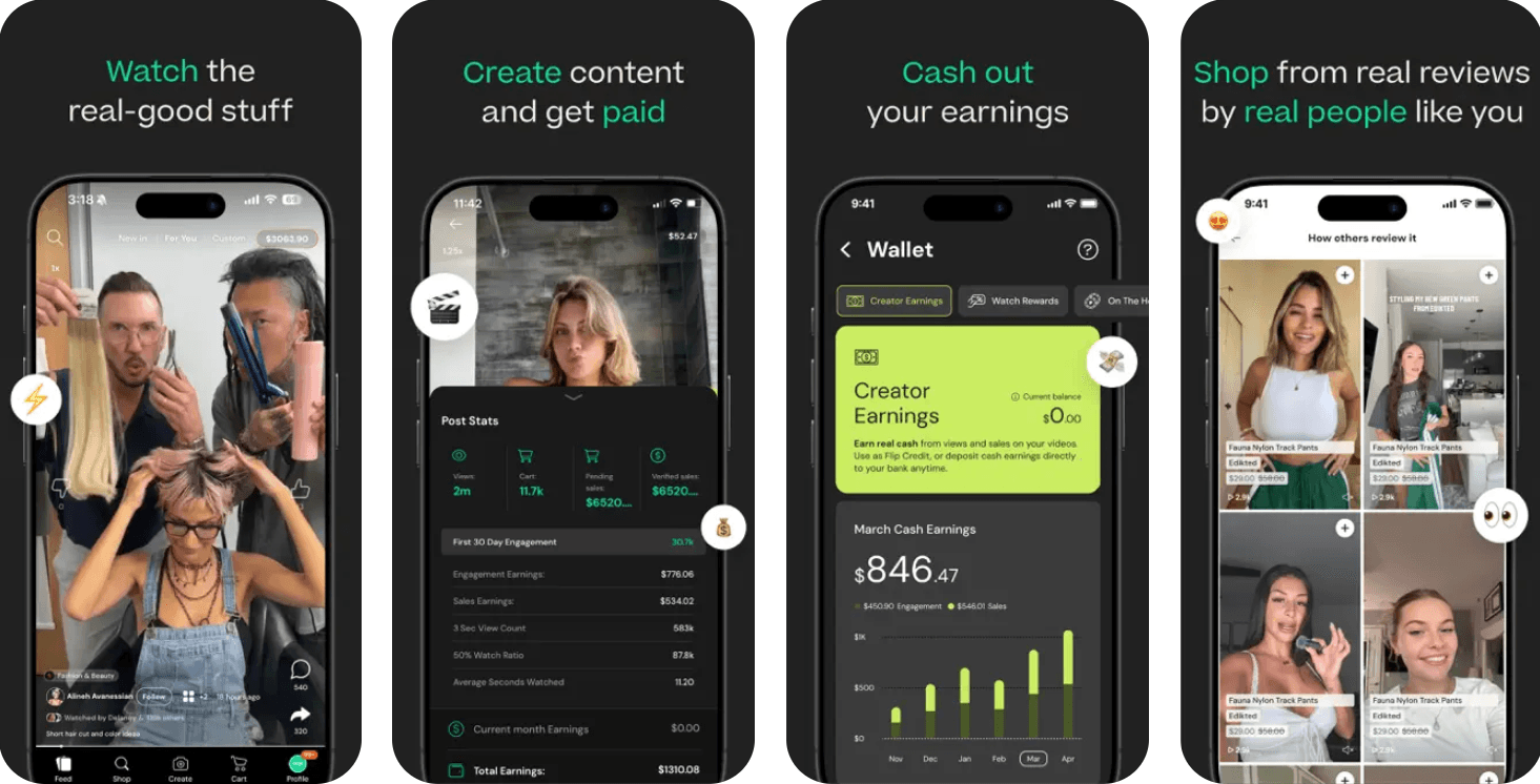 Tampilan medsos Flip. (Tangkapan layar App Store)