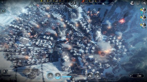 Game Frostpunk menyediakan simulasi kota berlatar post-apocalyptic world. (dok. Steam)
