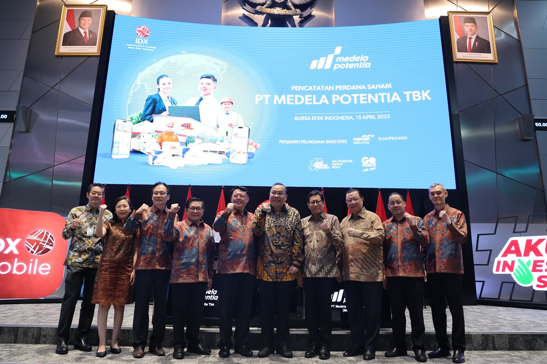 IPO PT Medela Potentia Tbk (MDLA) di Bursa Efek Indonesia (BEI), Jakarta, Selasa (15/4/2025). (Fakta.com/Kania Hani Musyaroh)