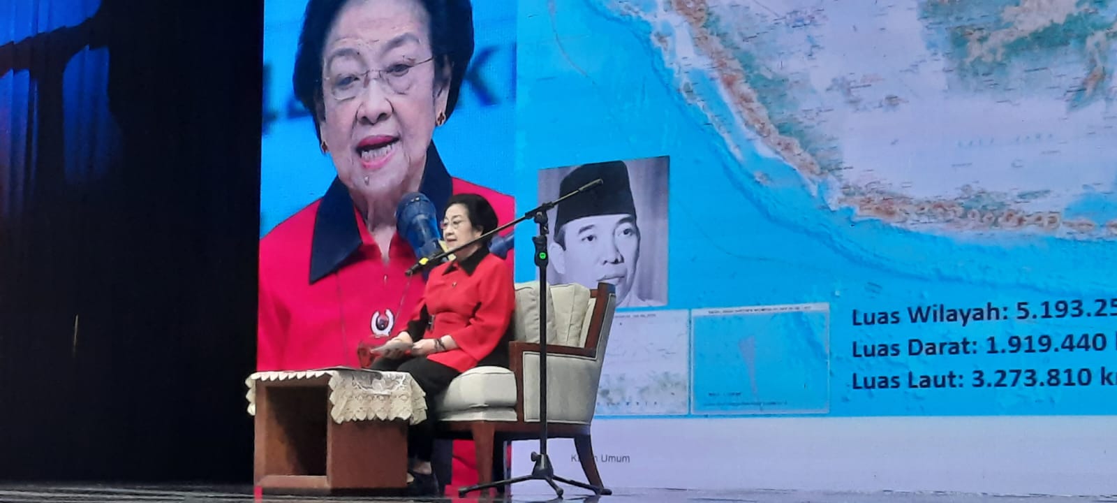 Megawati menyampaikan penolakan terhadap RUU TNI tahun lalu. (Fakta.com/Dewi Yugi Arti)