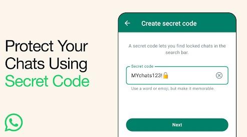 Fitur Secret Code. (Dokumen WhatsApp)