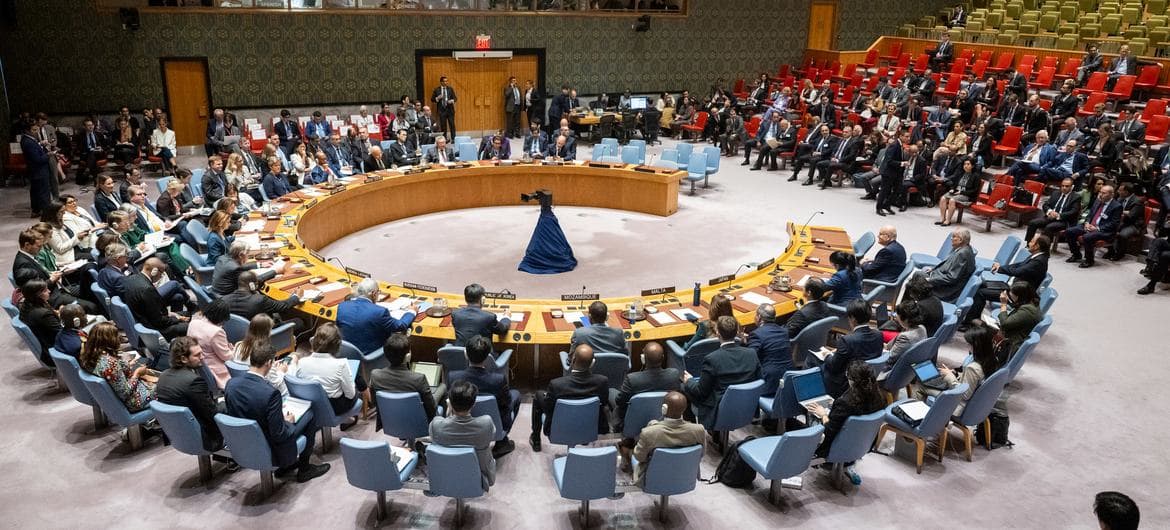 Dewan Keamanan PBB menggelar sidang terkait konflik Israel-Hizbullah di Kantor Pusat PBB, New York, Amerika Serikat, Rabu (25/9/2024). Foto: United Nation.