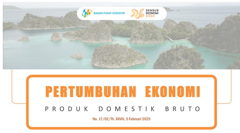 PDB Indonesia 5,03% di 2024, Papua Barat Tumbuh Tertinggi