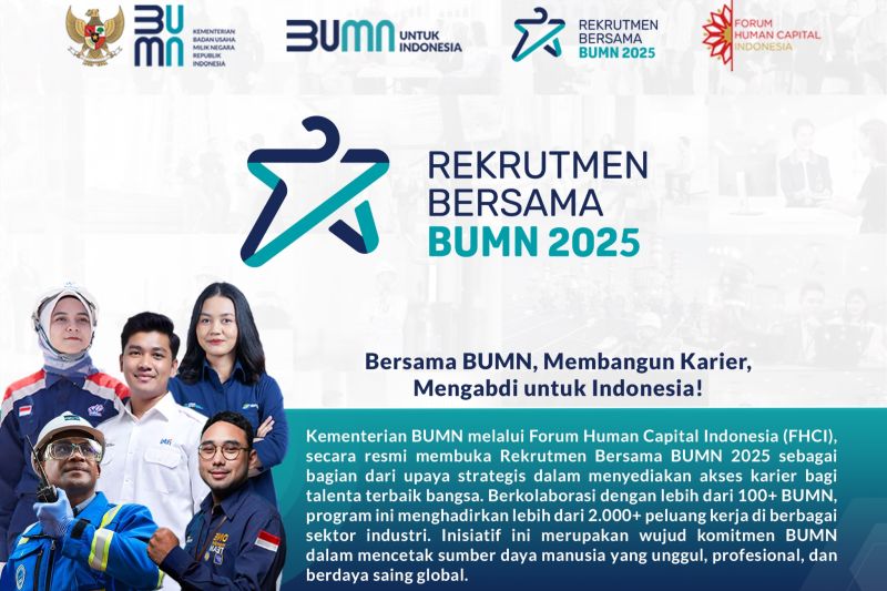 Siap-siap, Rekrutmen Bersama BUMN 2025 Dibuka 7 Maret 2025