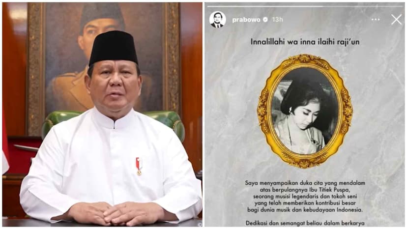 Prabowo: Jasa Titiek Puspa Sangat Berarti untuk Indonesia