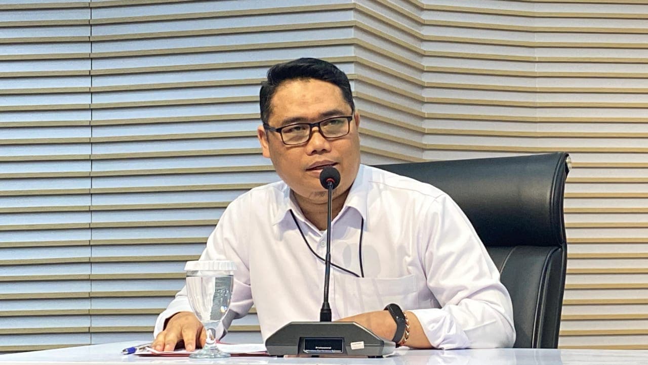 Direktur Penyidikan KPK Asep Guntur Rahayu dalam konferensi pers di Gedung Merah Putih KPK, Jakarta. (Fakta.com/Dewi Yugi Arti)