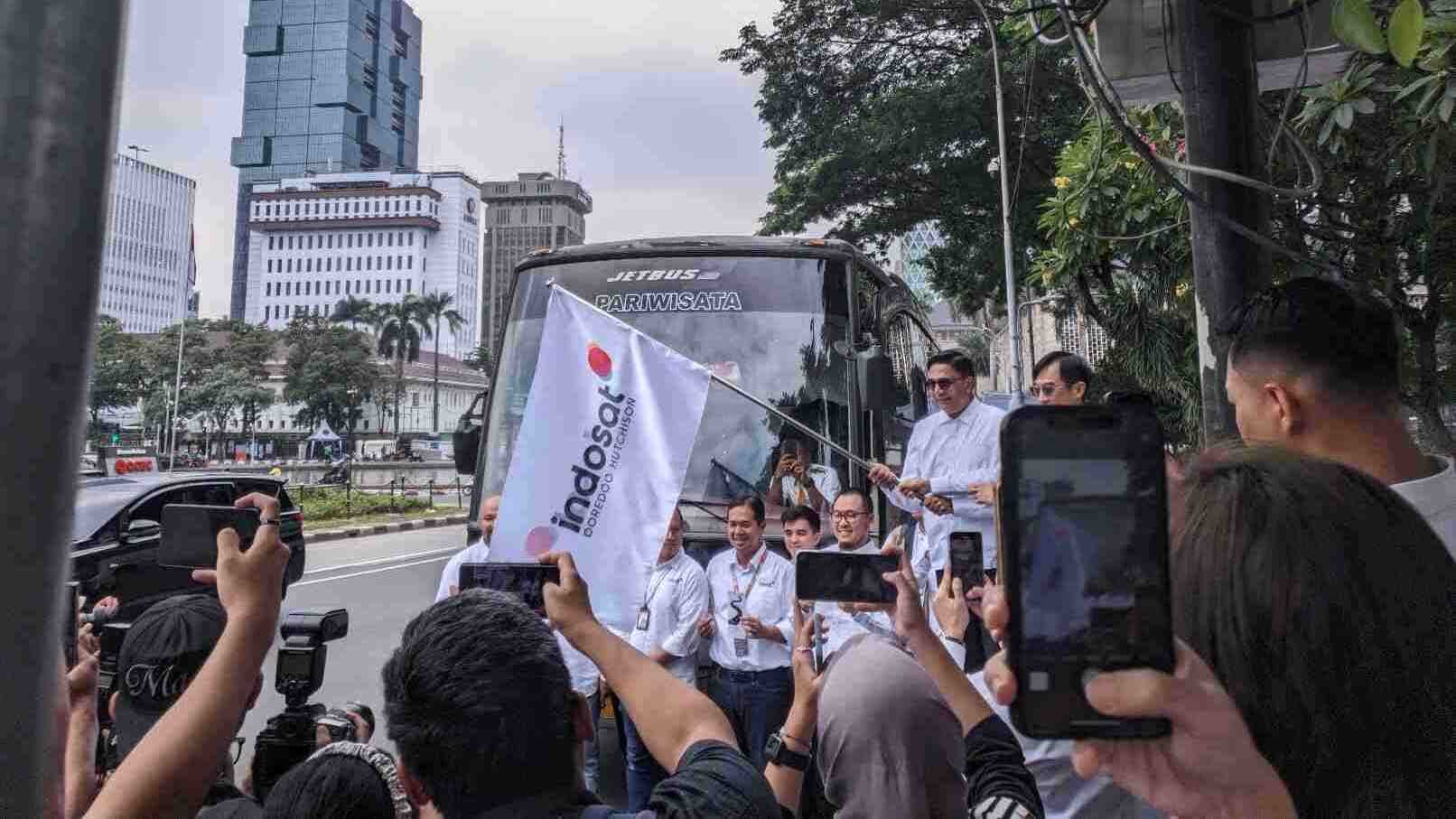 CEO Indosat Ooredoo Hutchison Vikram Sinha meluncurkan Ekspedisi Jaringan Andal, Jakarta, Selasa (11/3/2025). (Fakta.com/Ghazy Rabbani)