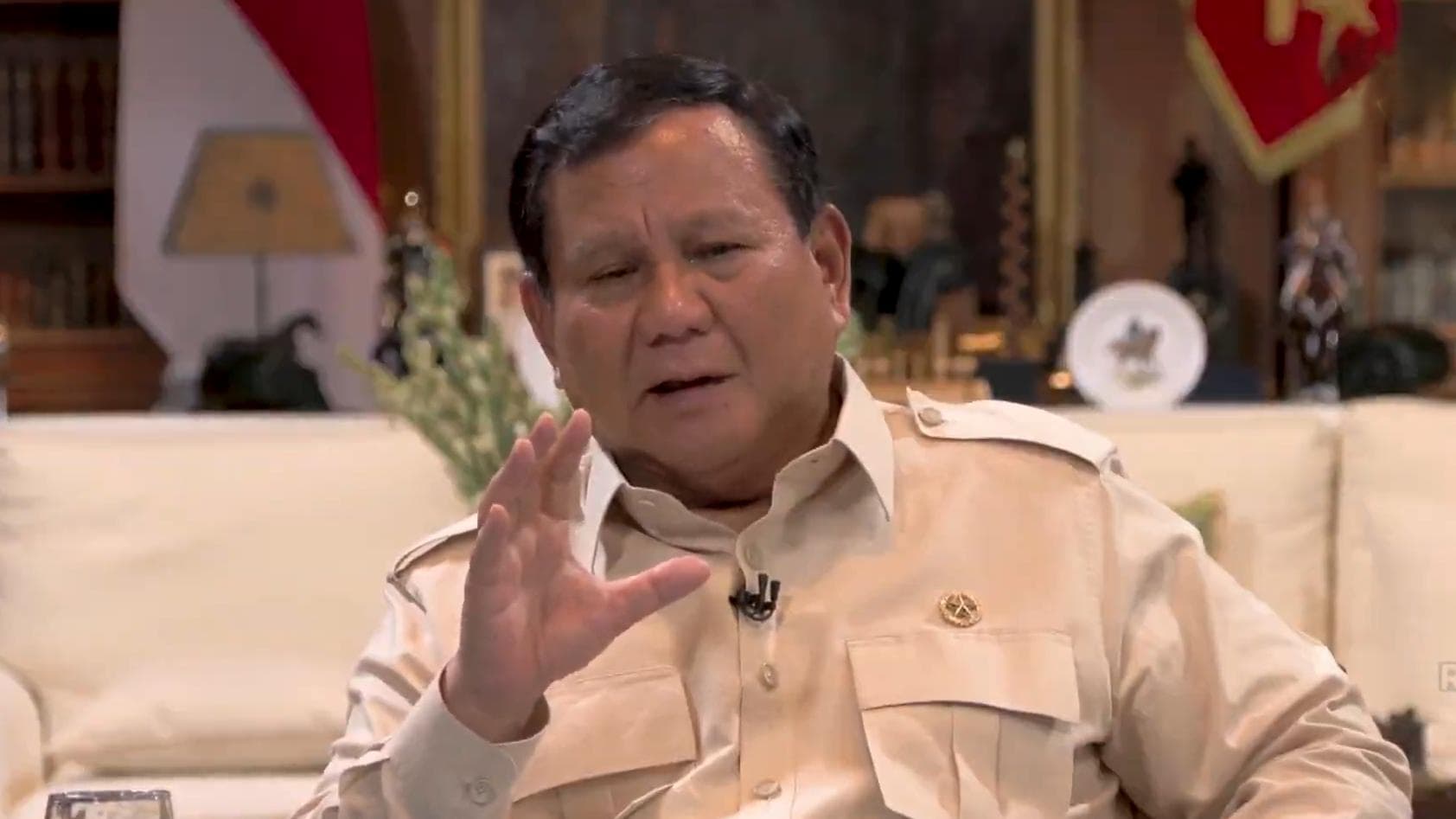 Prabowo Subianto kembali diusung Gerindra buat maju di Pilpres 2029. (Tangkapan layar YouTube TVRI))