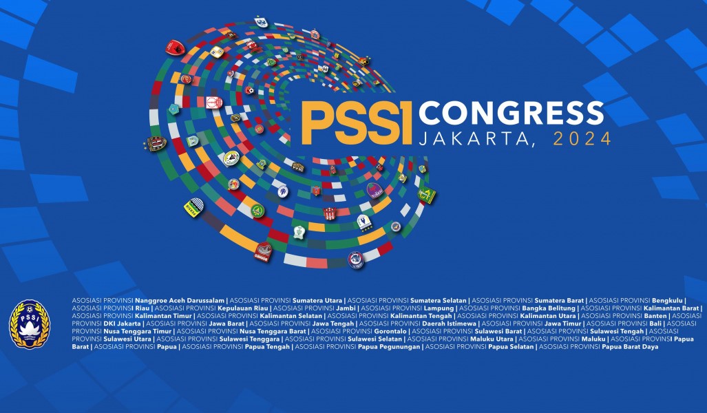 Poster Kongres Biasa PSSI yang diadakan di Jakarta, Senin (10/6/2024). Dokumentasi pssi.org.