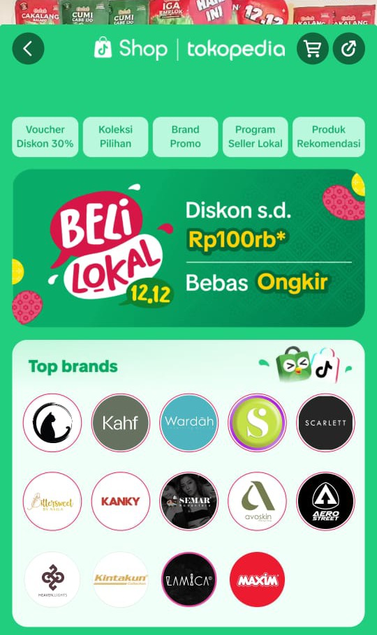 Tampilan kampanye "Beli Lokal". (Tangkap layar dari TikTok)<br>