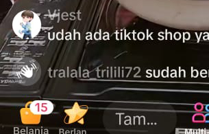 Fitur keranjang kuning di Live TikTok. (Tangkap layar akun TikTok Oelek.id)